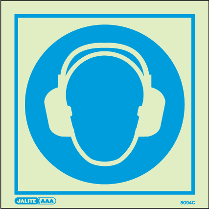 150 x 150mm-Wear Ear Protection Symbol
