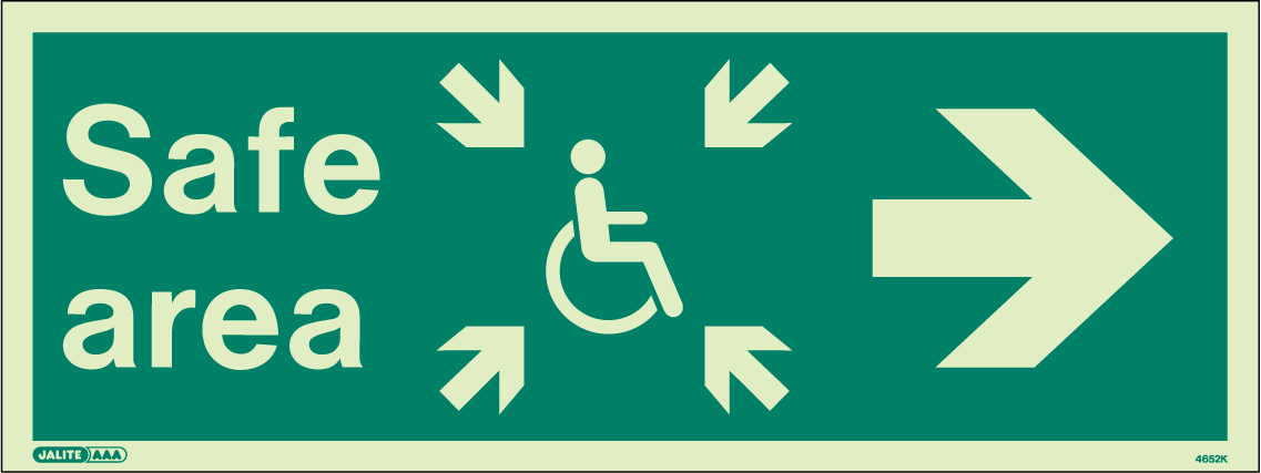 150 x 400mm-Safe Area Right Arrow