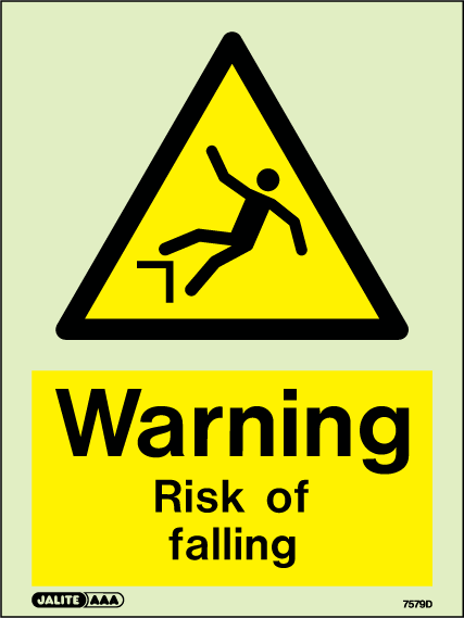 150 x 200mm-Warning Risk of Falling