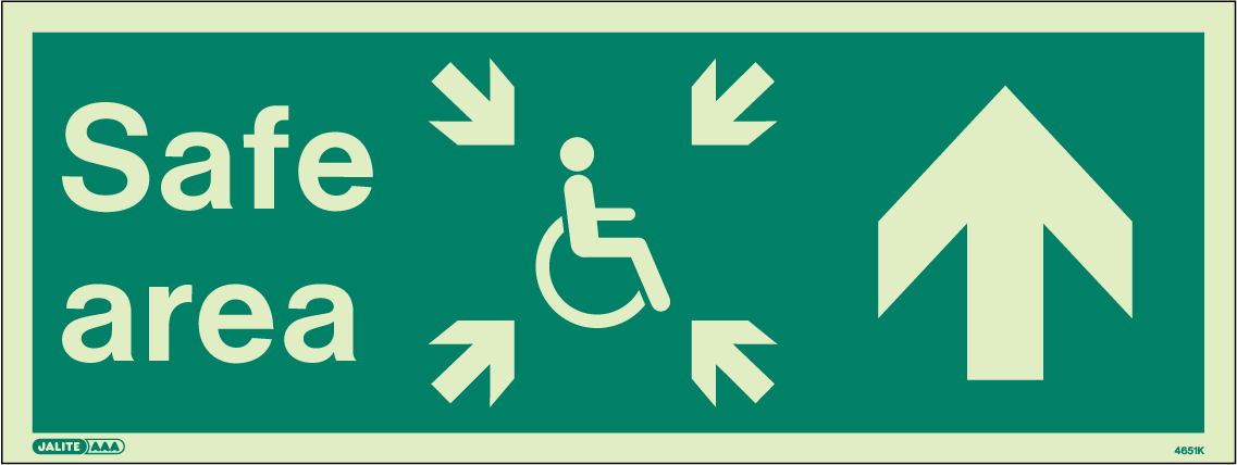 150 x 400mm-Safe Area Up Arrow