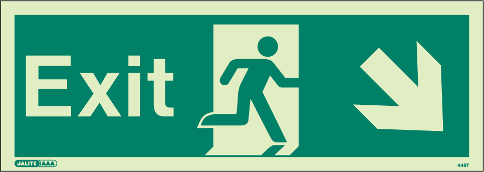 150 x 400mm-Exit Down Right Arrow