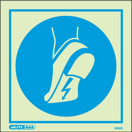 200 x 200mm-Wear Antistatic Footwear Symbol