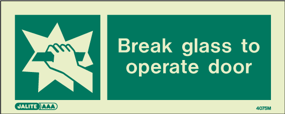 80 x 200mm-Break Glass to Operate Door