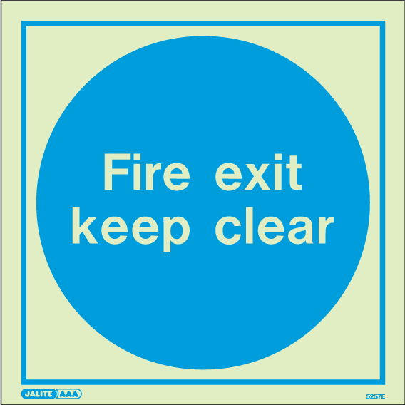 300 x 300mm-Fire Exit Keep Clear