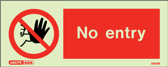 80 x 200mm-No Entry