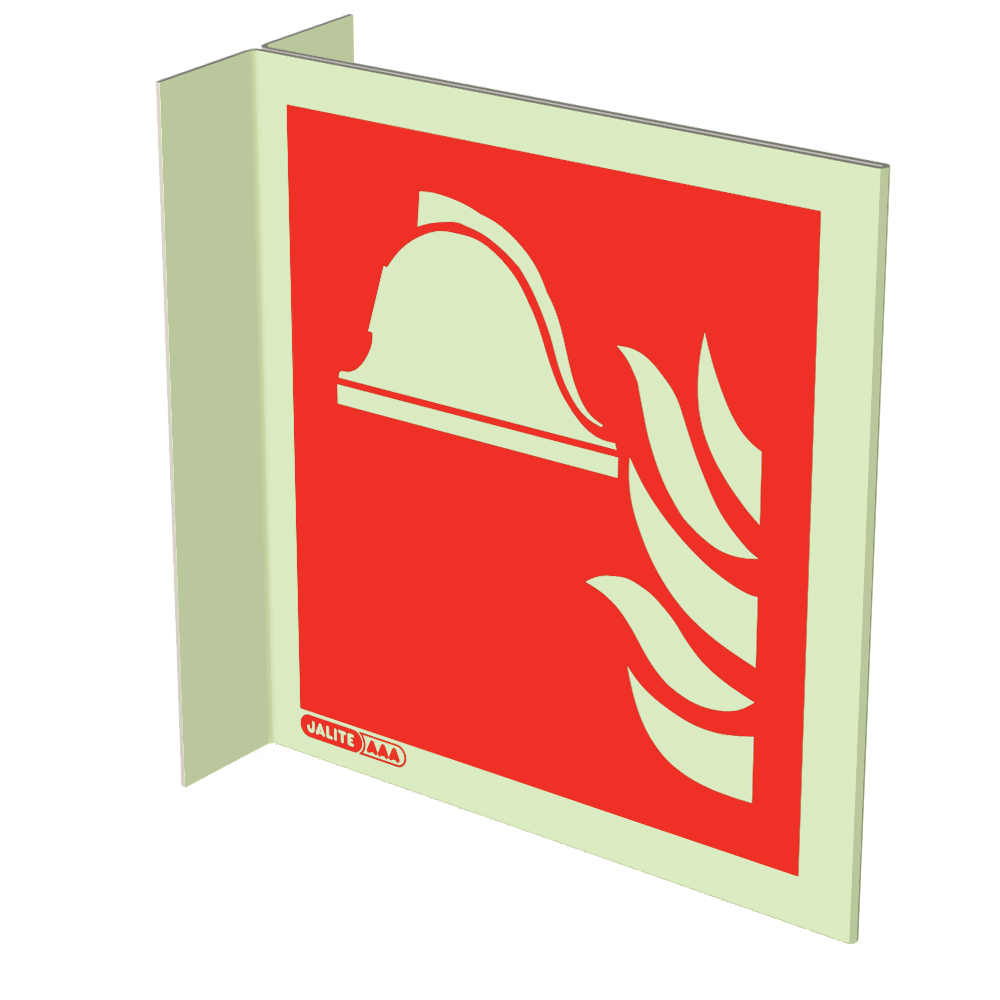 200 x 200mm-Fire Point Symbol Wall Mounted Double Sided