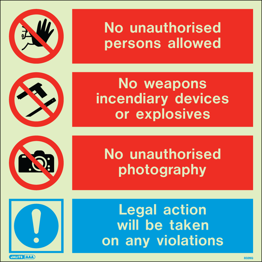 300 x 300mm-Security Instructions Multi Warning Type 1