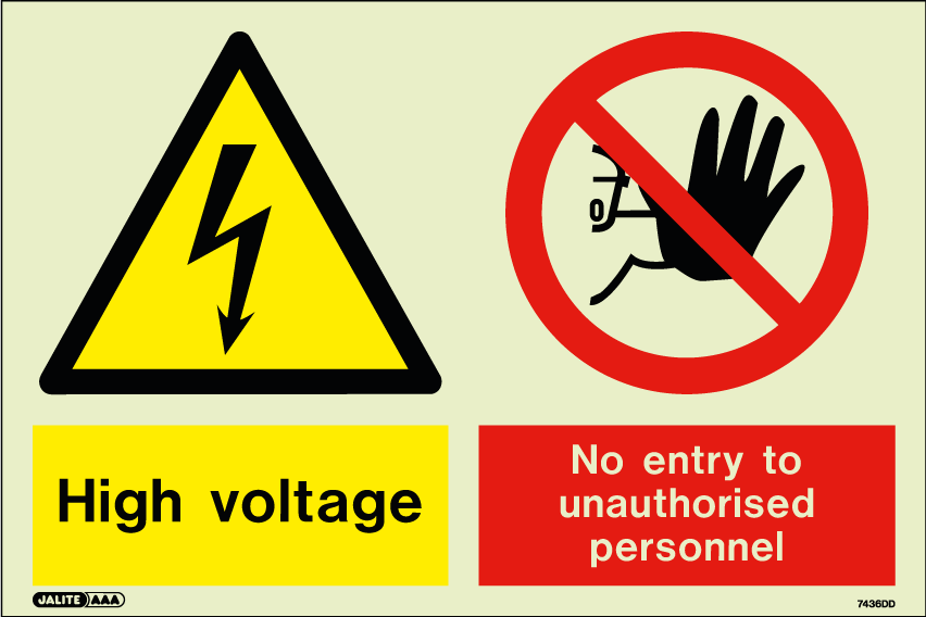 200 x 300mm-High Voltage No Entry to Unauthorised Personnel