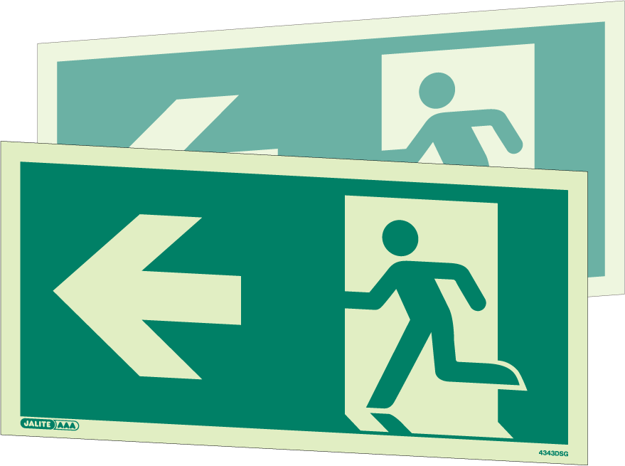 250 x 500mm-Way Guidance Left Arrow Double Sided
