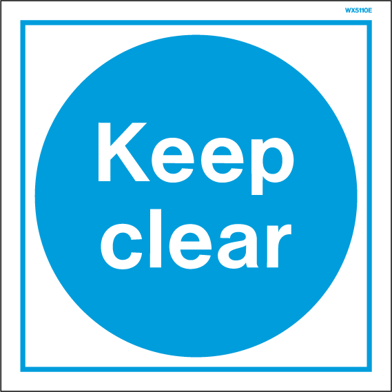 200 x 200mm-Keep Clear White Rigid PVC