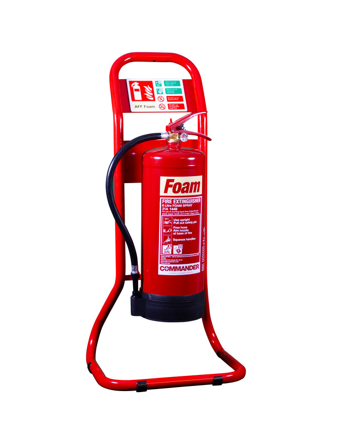Red-Single Tubular Extinguisher Stand
