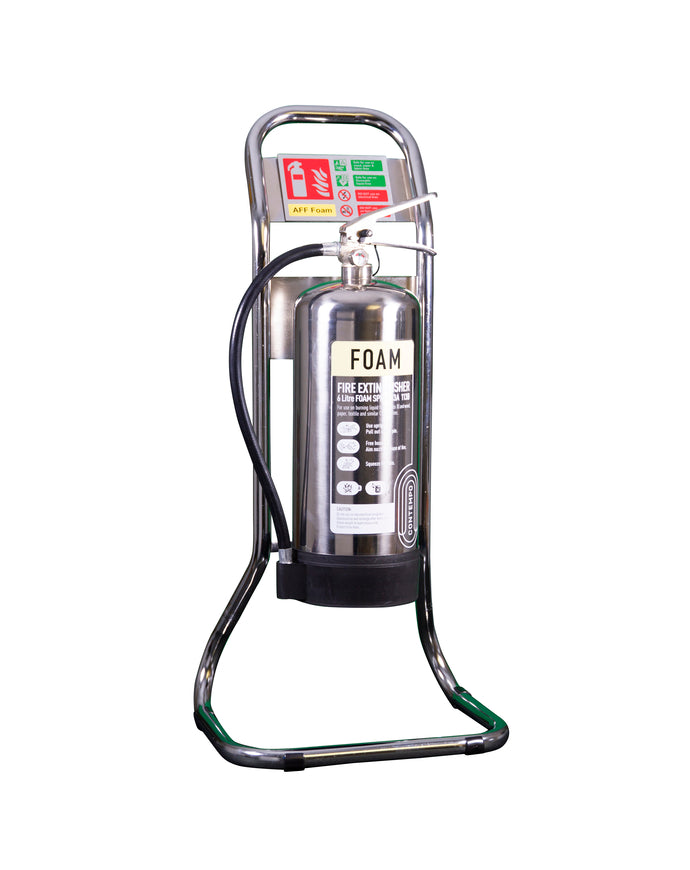 Chrome-Single Tubular Extinguisher Stand