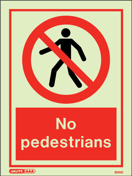 150 x 200mm-No Pedestrians