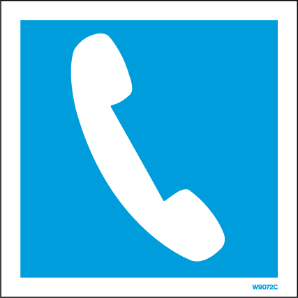 150 x 150mm-Public Information Sign Telephone