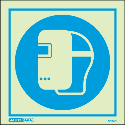 150 x 150mm-Use Welding Mask Symbol