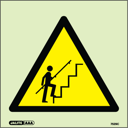 100 x 100mm-Warning Steep Steps Symbol