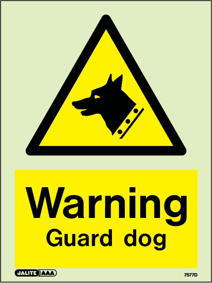 150 x 200mm-Warning Guard Dog