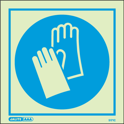 150 x 150mm-Wear Hand Protection Symbol