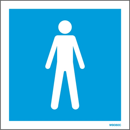 150 x 150mm-Public Information Sign Male