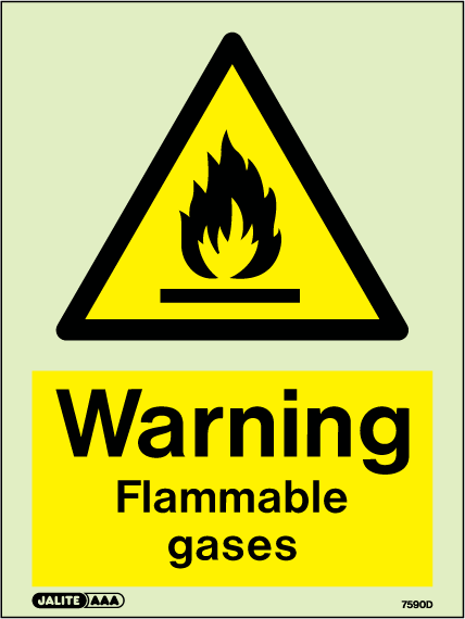 150 x 200mm-Warning Flammable Gases