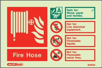 100 x 150mm-Fire Hose Identification Landscape