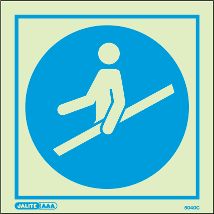 150 x 150mm-Use Handrail Symbol
