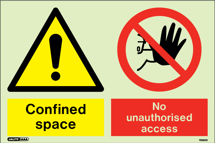 200 x 300mm-Confined Space No Unauthorised Access