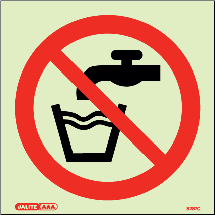 200 x 200mm-Not Drinking Water Symbol