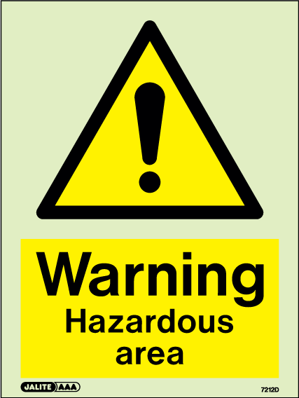 150 x 200mm-Warning Hazardous Area