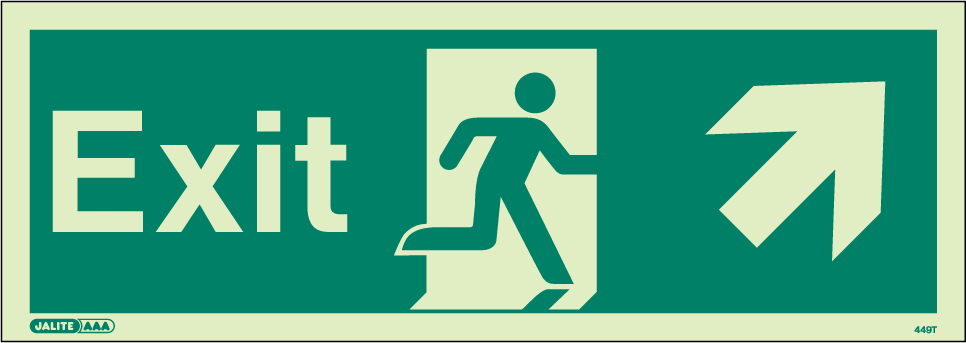 120 x 340mm-Exit Up Right Arrow