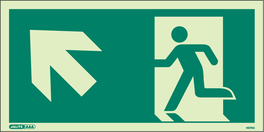 250 x 500mm-Way Guidance Up Left Arrow