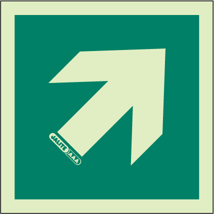 150 x 150mm-Helideck Up Right Arrow