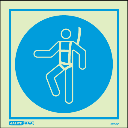 150 x 150mm-Wear Safety Harness Symbol