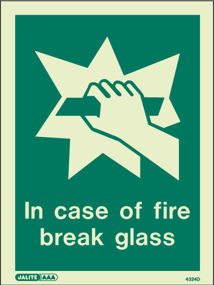 150 x 200mm-In Case of Fire Break Glass