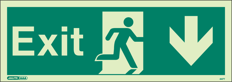 120 x 340mm-Exit Down Arrow