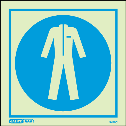 200 x 200mm-Wear Protective Clothing Symbol