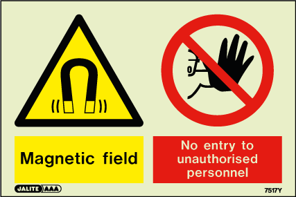 100 x 150mm-Magnetic Field No Entry to Unauthorised Personnel