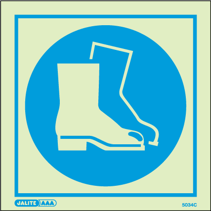 200 x 200mm-Wear Foot Protection Symbol