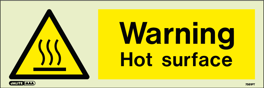 100 x 300mm-Warning Hot Surface