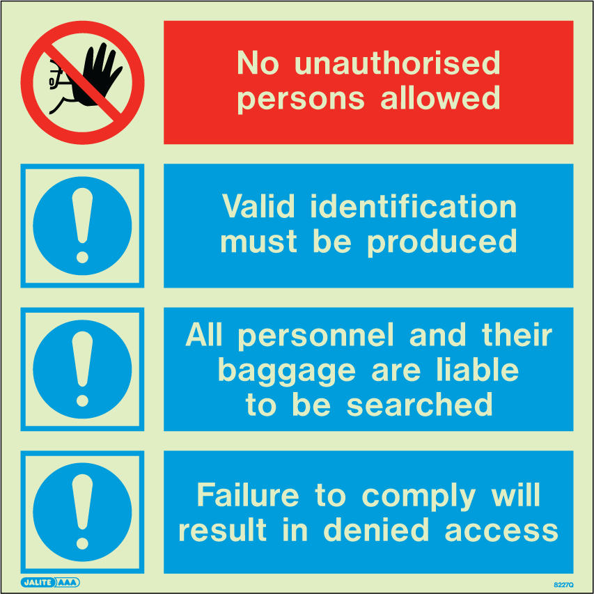 300 x 300mm-Security Instructions Multi Warning Type 2