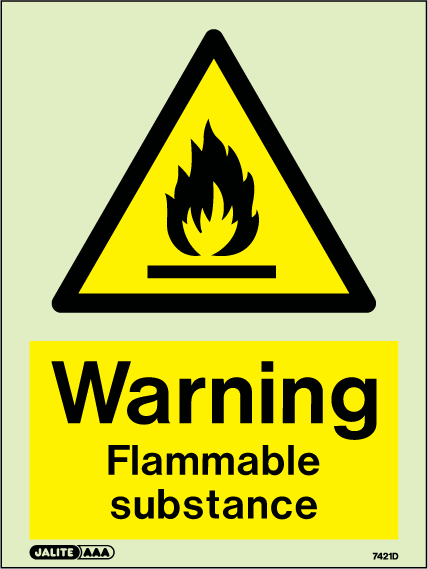 150 x 200mm-Warning Flammable Substance