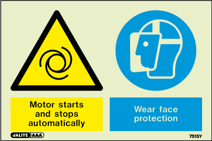 100 x 150mm-Motor Starts and Stops Automatically Wear Face Protection