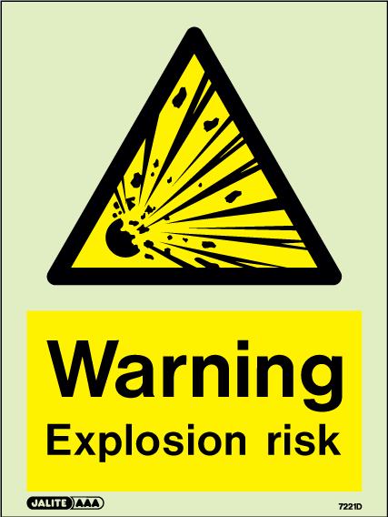 150 x 200mm-Warning Explosion Risk