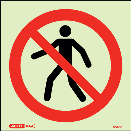 150 x 150mm-No Pedestrians Symbol