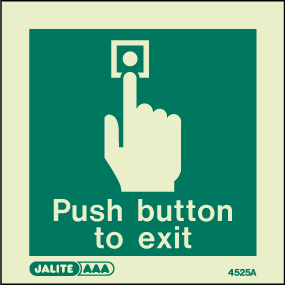 100 x 100mm-Push Button to Exit