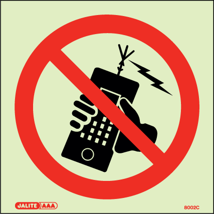 150 x 150mm-No Radio Transmitters Symbol