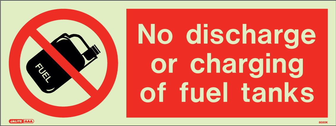 150 x 400mm-No Discharge or Charging of Fuel Tanks