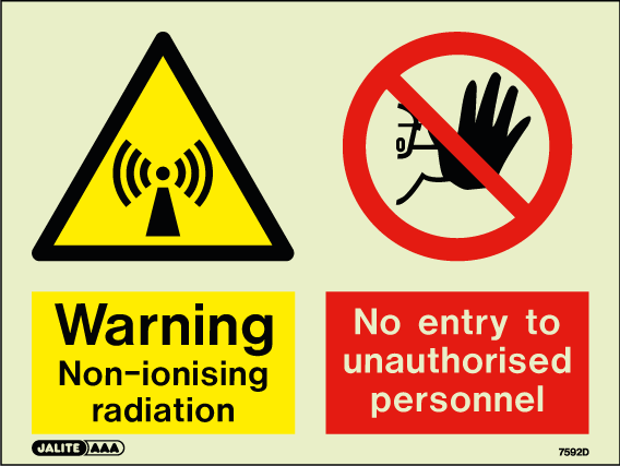 150 x 200mm-Warning Non Ionising Radiation No Entry to Unauthorised Personnel