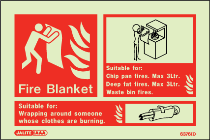 100 x 150mm-Fire Blanket Identification Landscape