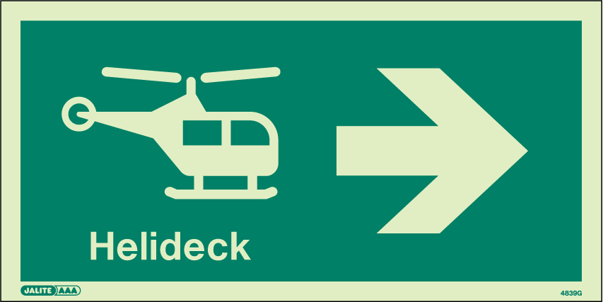 150 x 300mm-Helideck Right Arrow